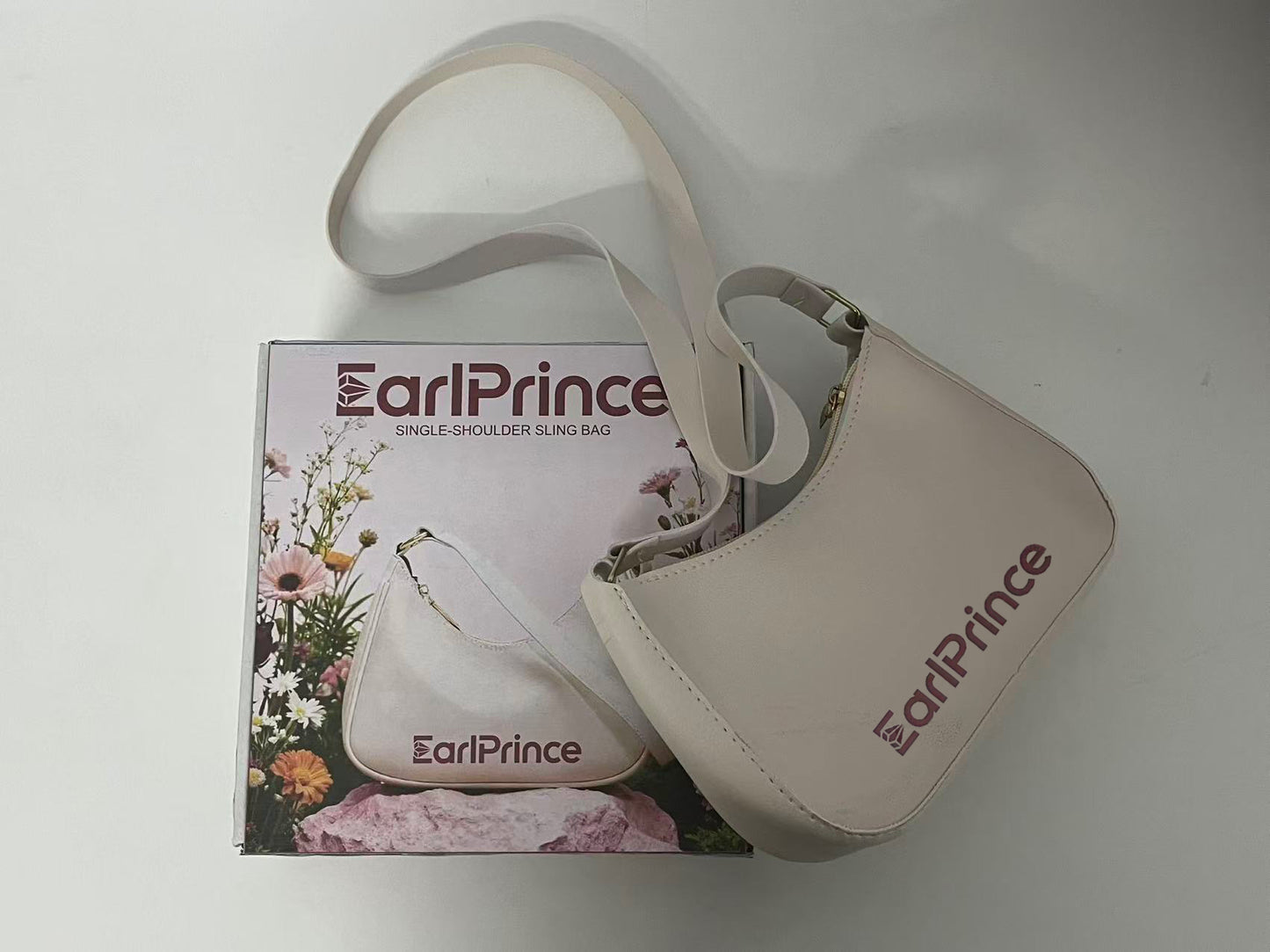 [EarlPrince Ladies' handbags]——EarlPrince Cream White Underarm Bag - Retro Minimalist Design Shoulder & Crossbody Bag