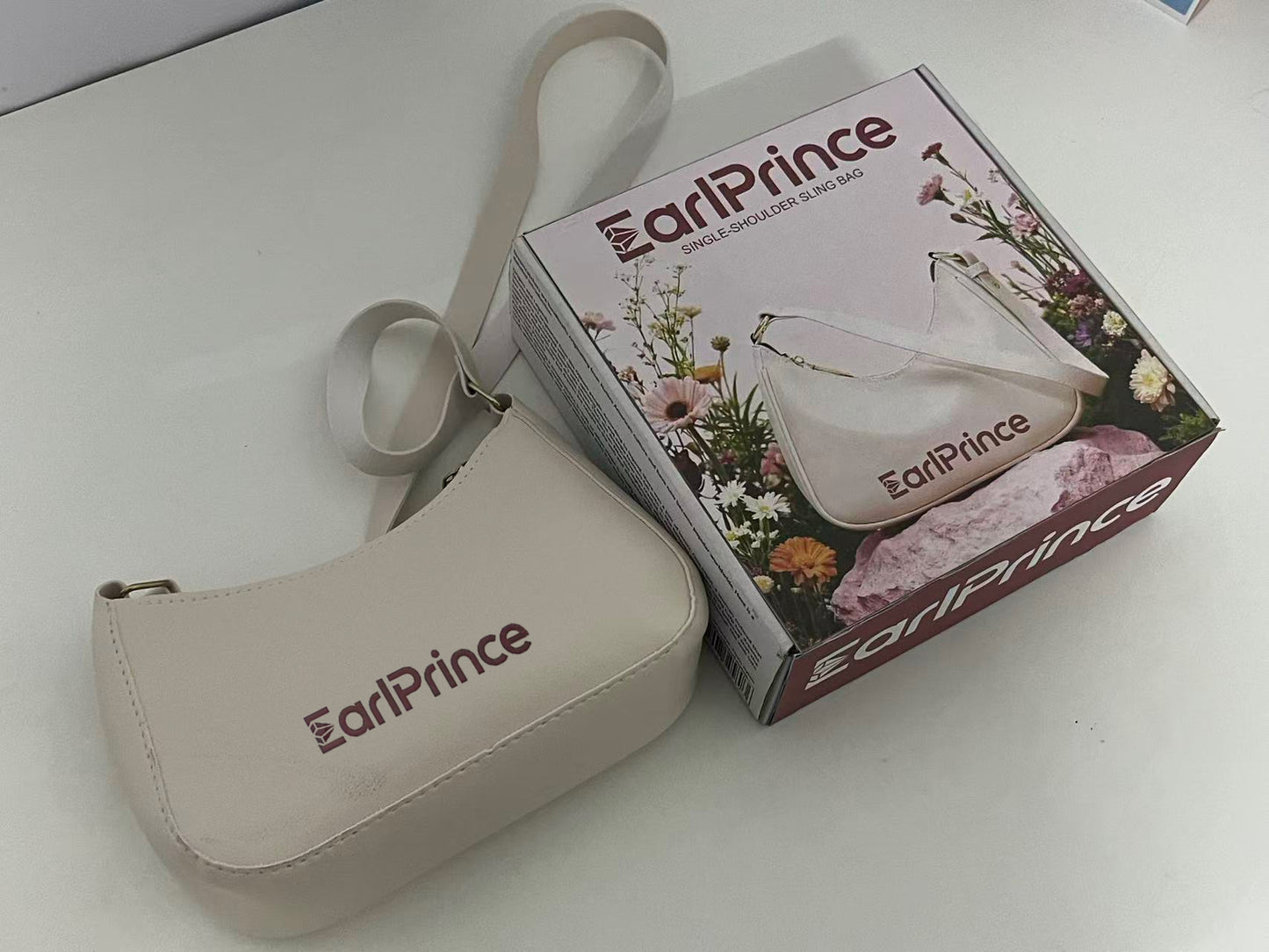 [EarlPrince Ladies' handbags]——EarlPrince Cream White Underarm Bag - Retro Minimalist Design Shoulder & Crossbody Bag