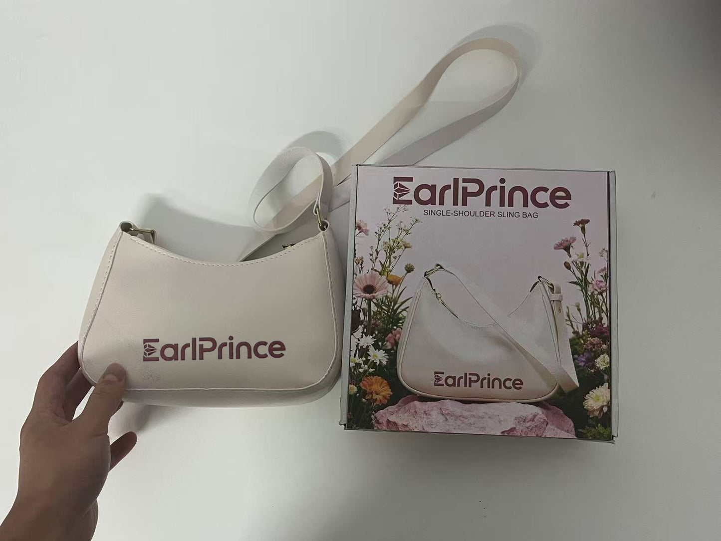 [EarlPrince Ladies' handbags]——EarlPrince Cream White Underarm Bag - Retro Minimalist Design Shoulder & Crossbody Bag