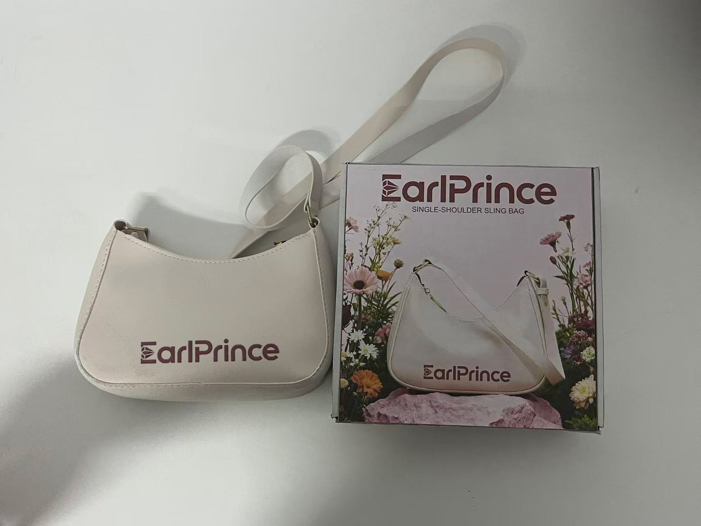 [EarlPrince Ladies' handbags]——EarlPrince Cream White Underarm Bag - Retro Minimalist Design Shoulder & Crossbody Bag