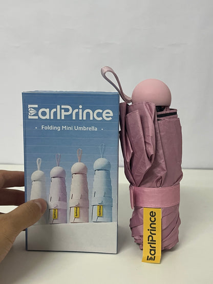 [EarlPrince Umbrellas]——EarlPrince Capsule 5-Fold Umbrella - Mini Portable UV Protection Sun & Rain Umbrella