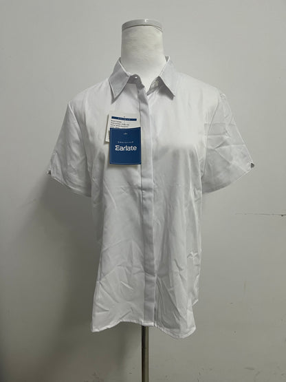 Earlate Office Work Blouse for Women: Short Sleeve Formal Shirt, Business Casual & Summer Breathable Top