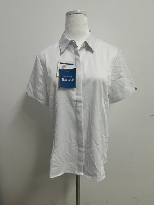 Earlate Office Work Blouse for Women: Short Sleeve Formal Shirt, Business Casual & Summer Breathable Top