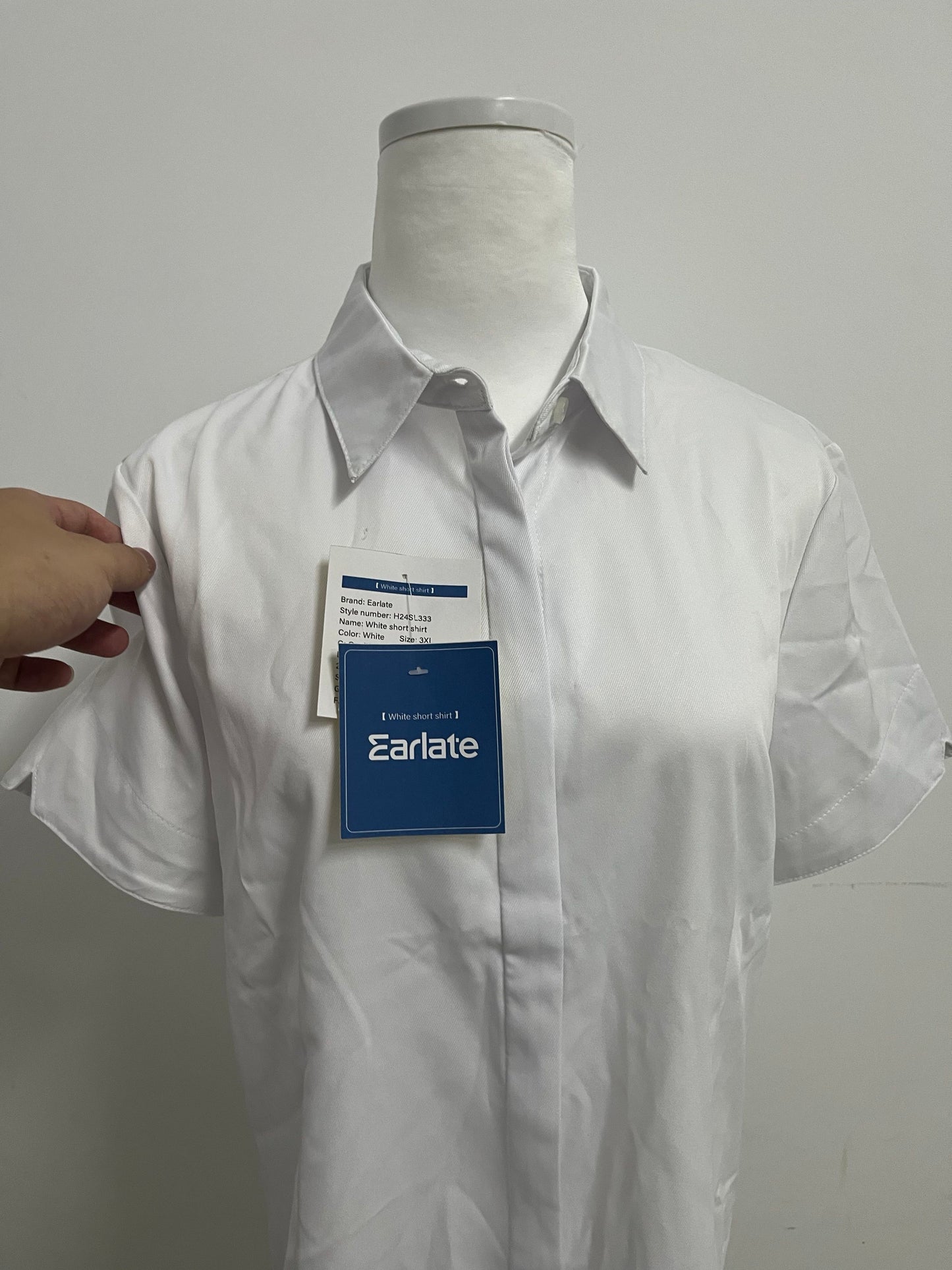 Earlate Office Work Blouse for Women: Short Sleeve Formal Shirt, Business Casual & Summer Breathable Top
