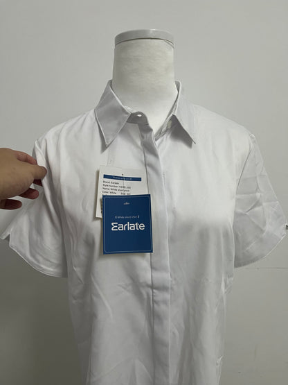 Earlate Office Work Blouse for Women: Short Sleeve Formal Shirt, Business Casual & Summer Breathable Top