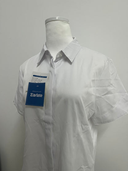Earlate Office Work Blouse for Women: Short Sleeve Formal Shirt, Business Casual & Summer Breathable Top