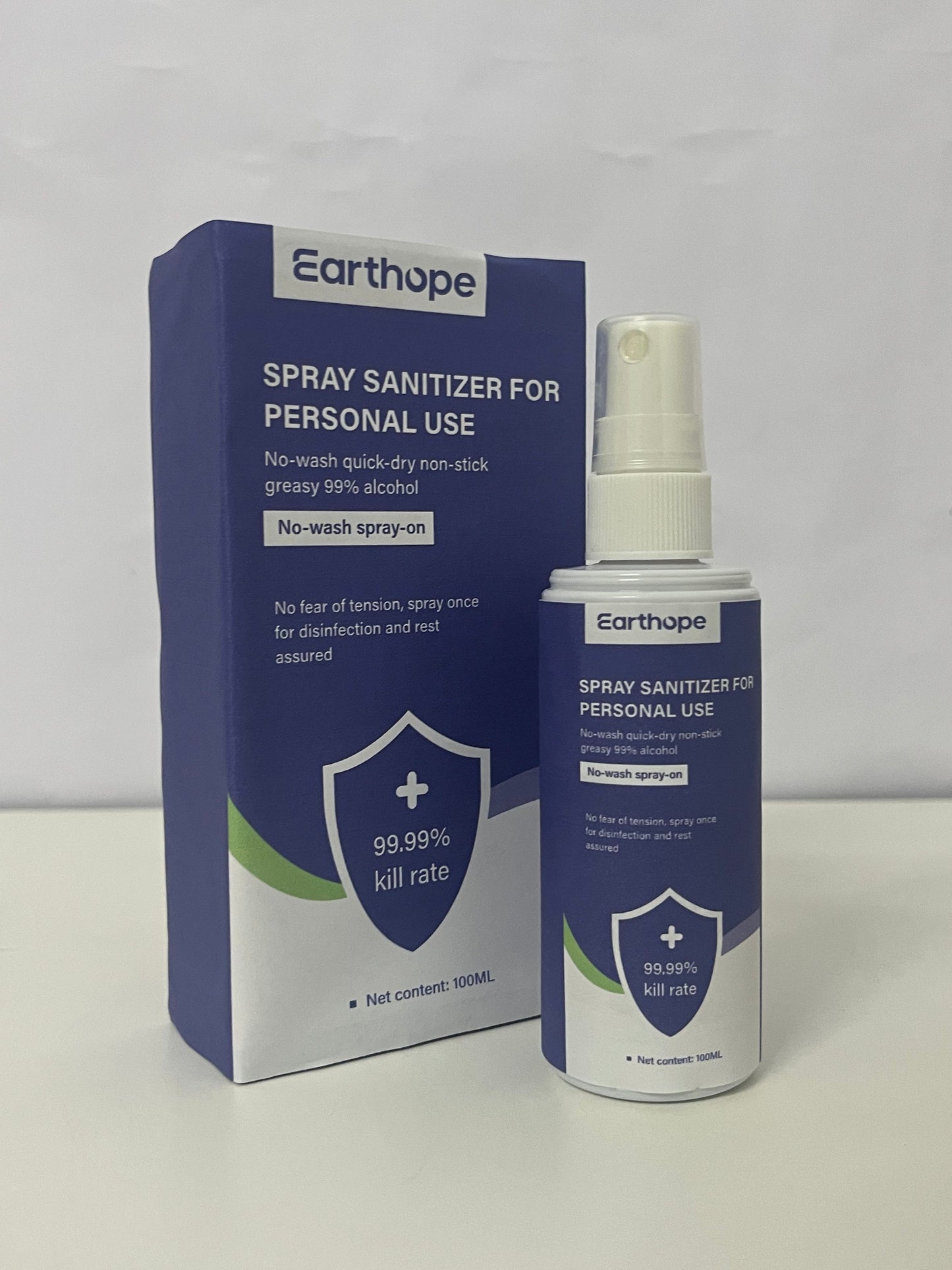 Earthope Personal Portable Sanitizer Spray 99% Alcohol Formula No-Wash Quick-Dry A Reliable Companion for Daily Protection