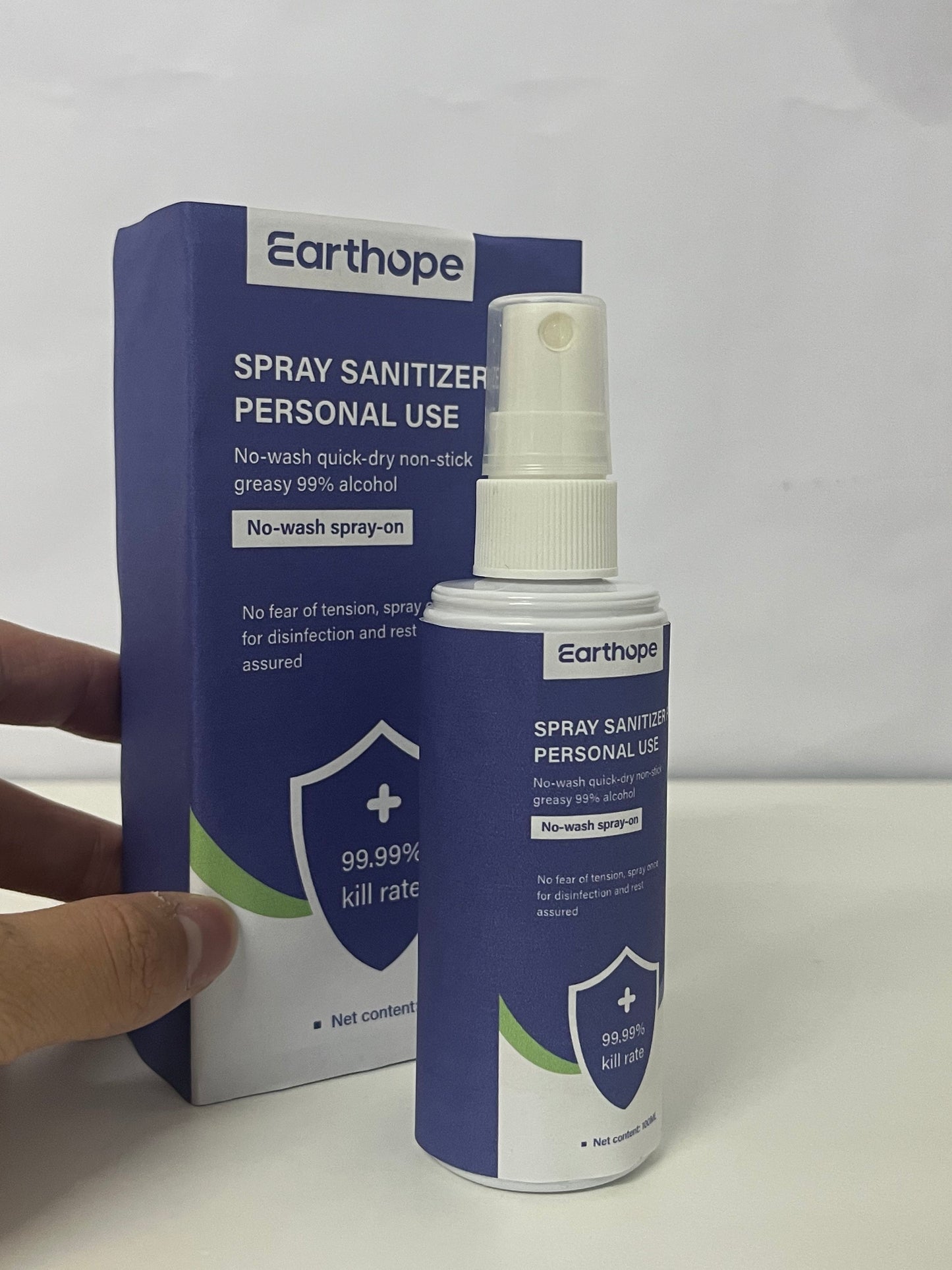 Earthope Personal Portable Sanitizer Spray 99% Alcohol Formula No-Wash Quick-Dry A Reliable Companion for Daily Protection