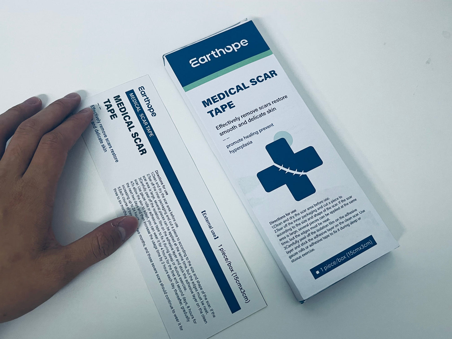 Earthope Medical Scar Tape 15×3CM Large Size Scar Reduction & Hypertrophy Prevention A Reliable Choice for Post-Operative Repair