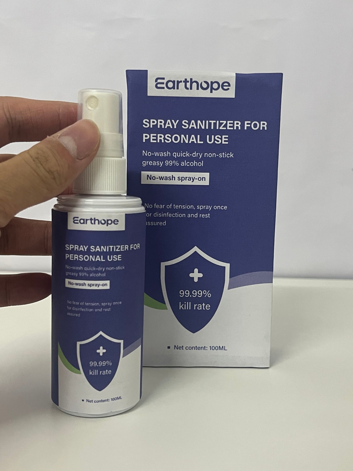 Earthope Personal Portable Sanitizer Spray 99% Alcohol Formula No-Wash Quick-Dry A Reliable Companion for Daily Protection