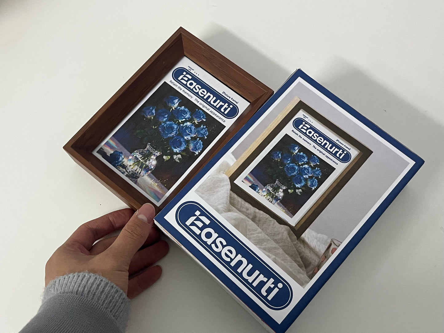 Easenurti Retro Wood Grain Photo Frame An Essential for Displaying Precious Memories & Decorating Desktops