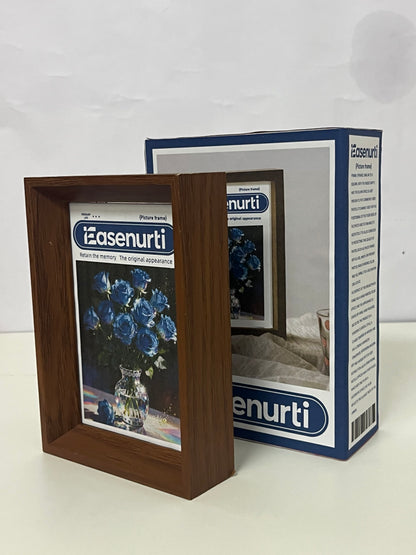 Easenurti Retro Wood Grain Photo Frame An Essential for Displaying Precious Memories & Decorating Desktops