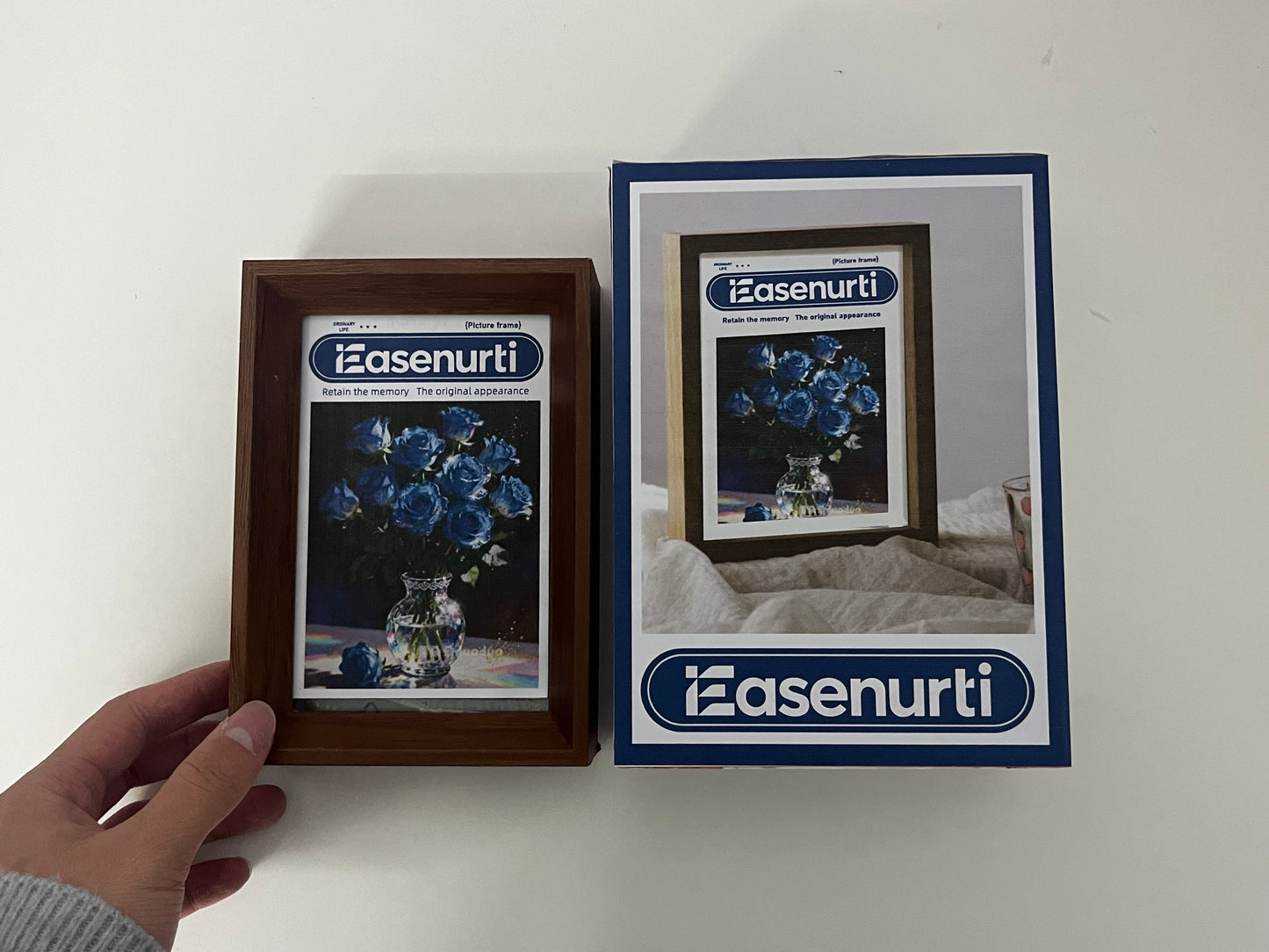 Easenurti Retro Wood Grain Photo Frame An Essential for Displaying Precious Memories & Decorating Desktops