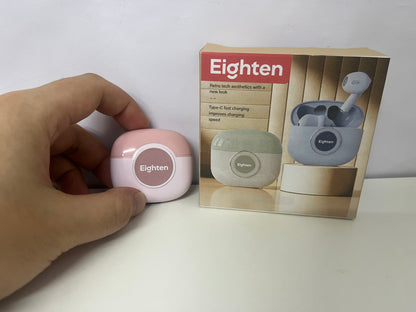 Eighten Retro Tech-Style Wireless Earbuds A Stylish & High-Quality Audio Essential for Commutes & Entertainment