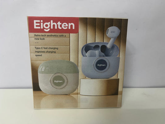 Eighten Retro Tech-Style Wireless Earbuds A Stylish & High-Quality Audio Essential for Commutes & Entertainment
