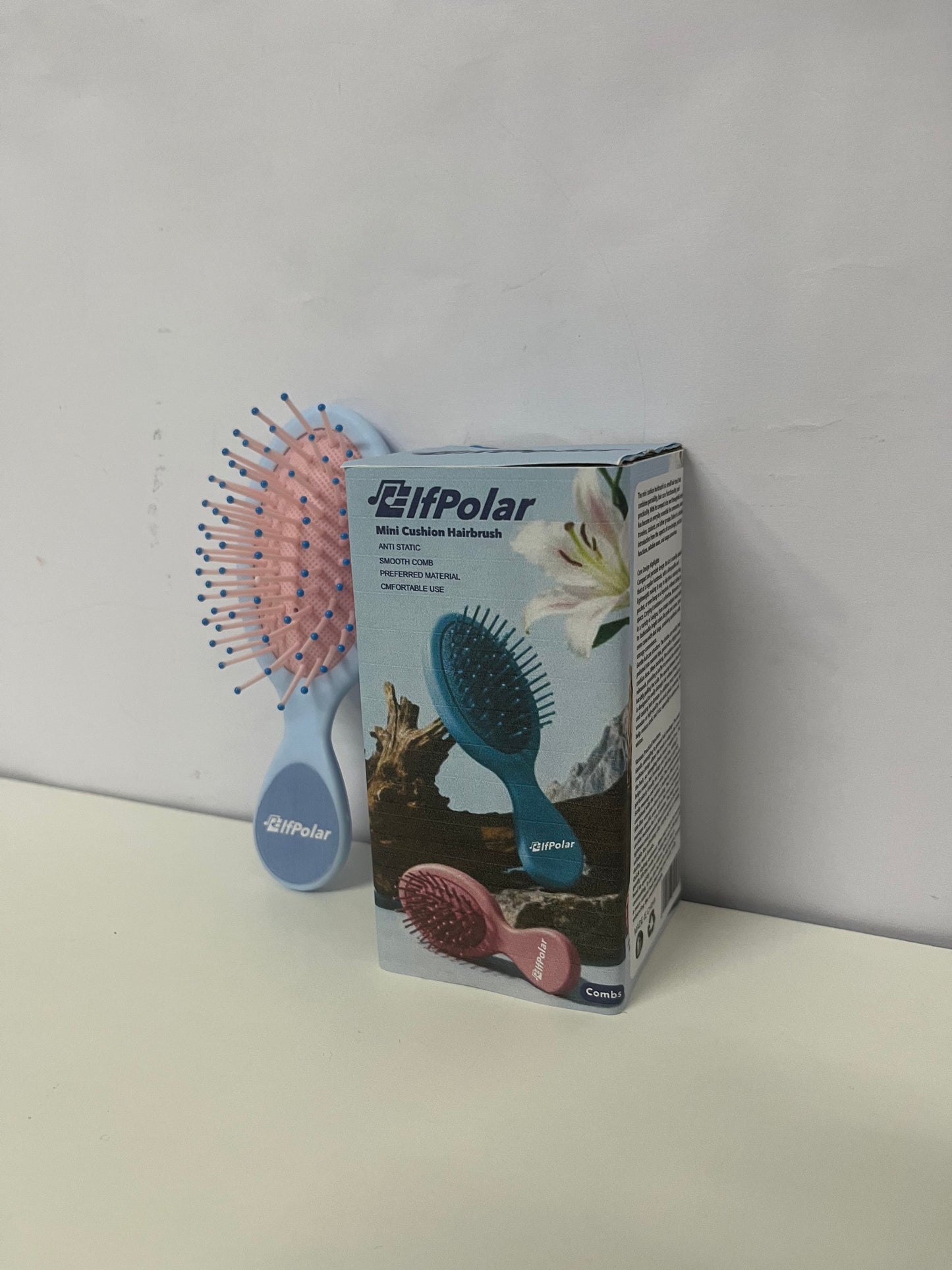 【ElfPolar Combs】——ElfPolar Mini Cushion Hairbrush - Anti-Static, Detangling, Wet & Dry Use, Portable Cute Brush for Kids & Adults