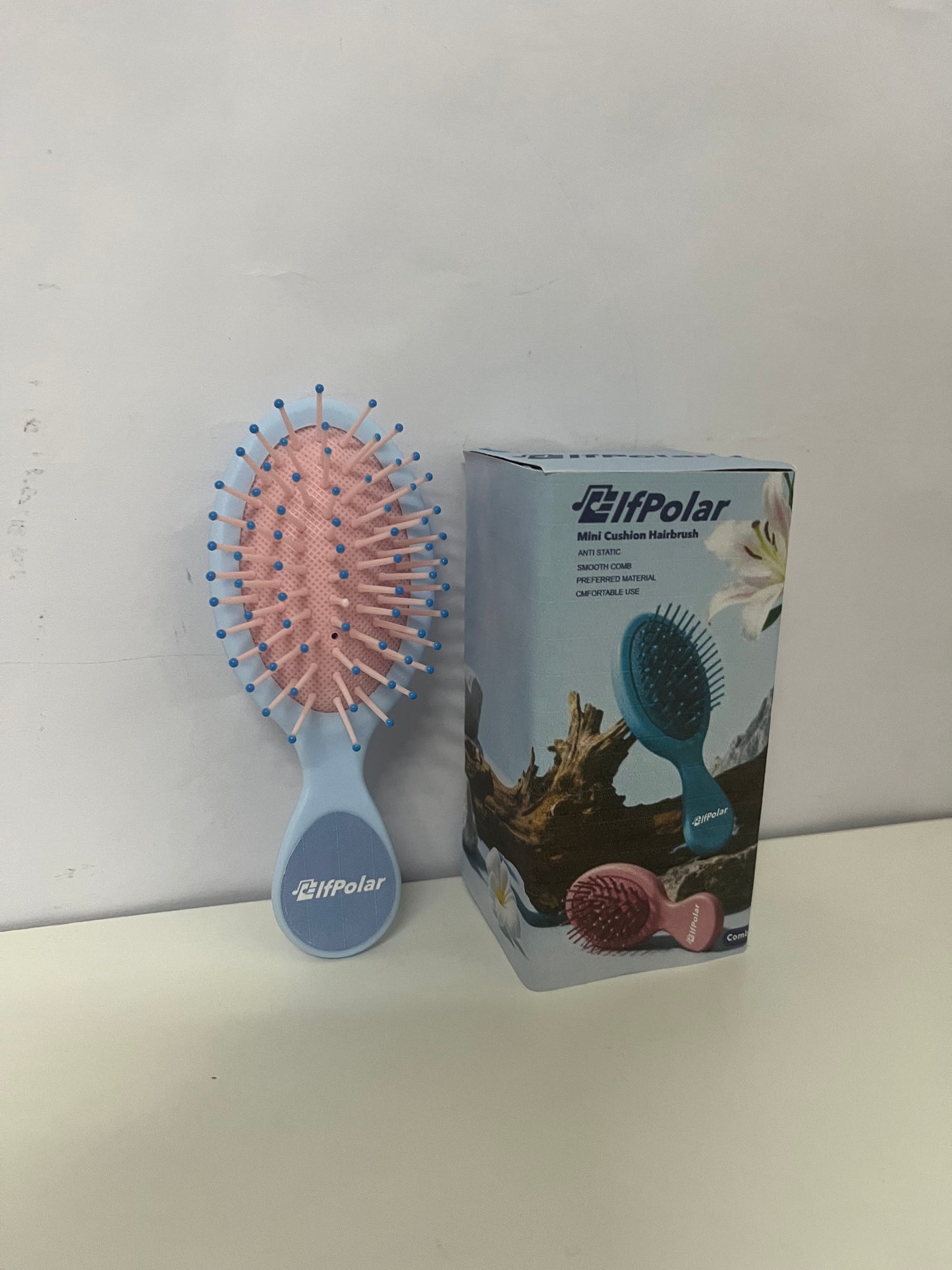 【ElfPolar Combs】——ElfPolar Mini Cushion Hairbrush - Anti-Static, Detangling, Wet & Dry Use, Portable Cute Brush for Kids & Adults