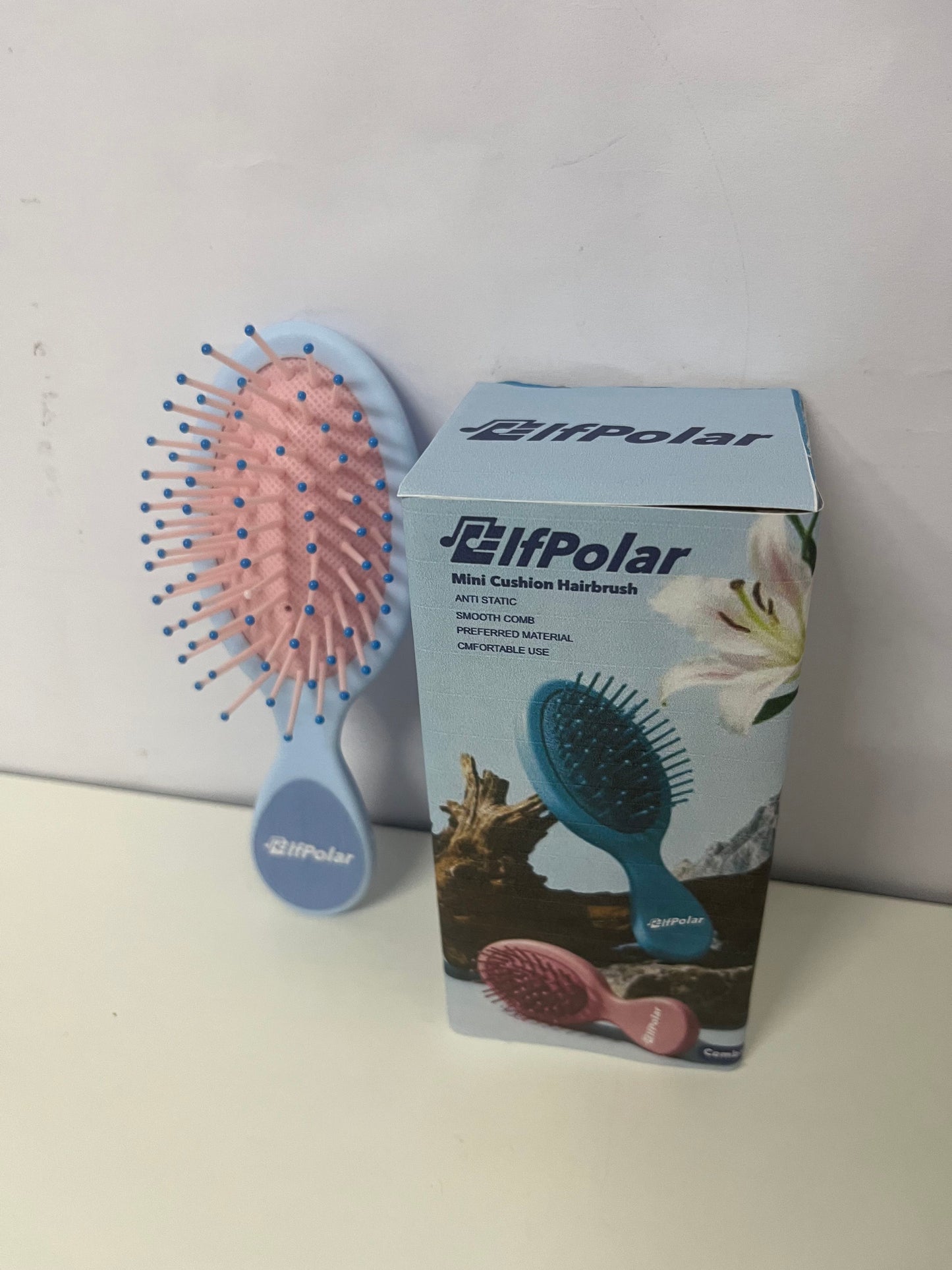 【ElfPolar Combs】——ElfPolar Mini Cushion Hairbrush - Anti-Static, Detangling, Wet & Dry Use, Portable Cute Brush for Kids & Adults