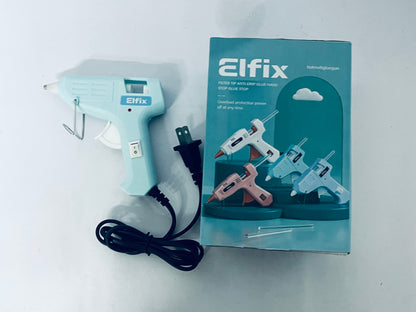 Elfix Hot Melt Glue Gun, Anti-Drip with Overload Protection, Fast Heating for DIY Crafts, Home Repairs, Art Projects