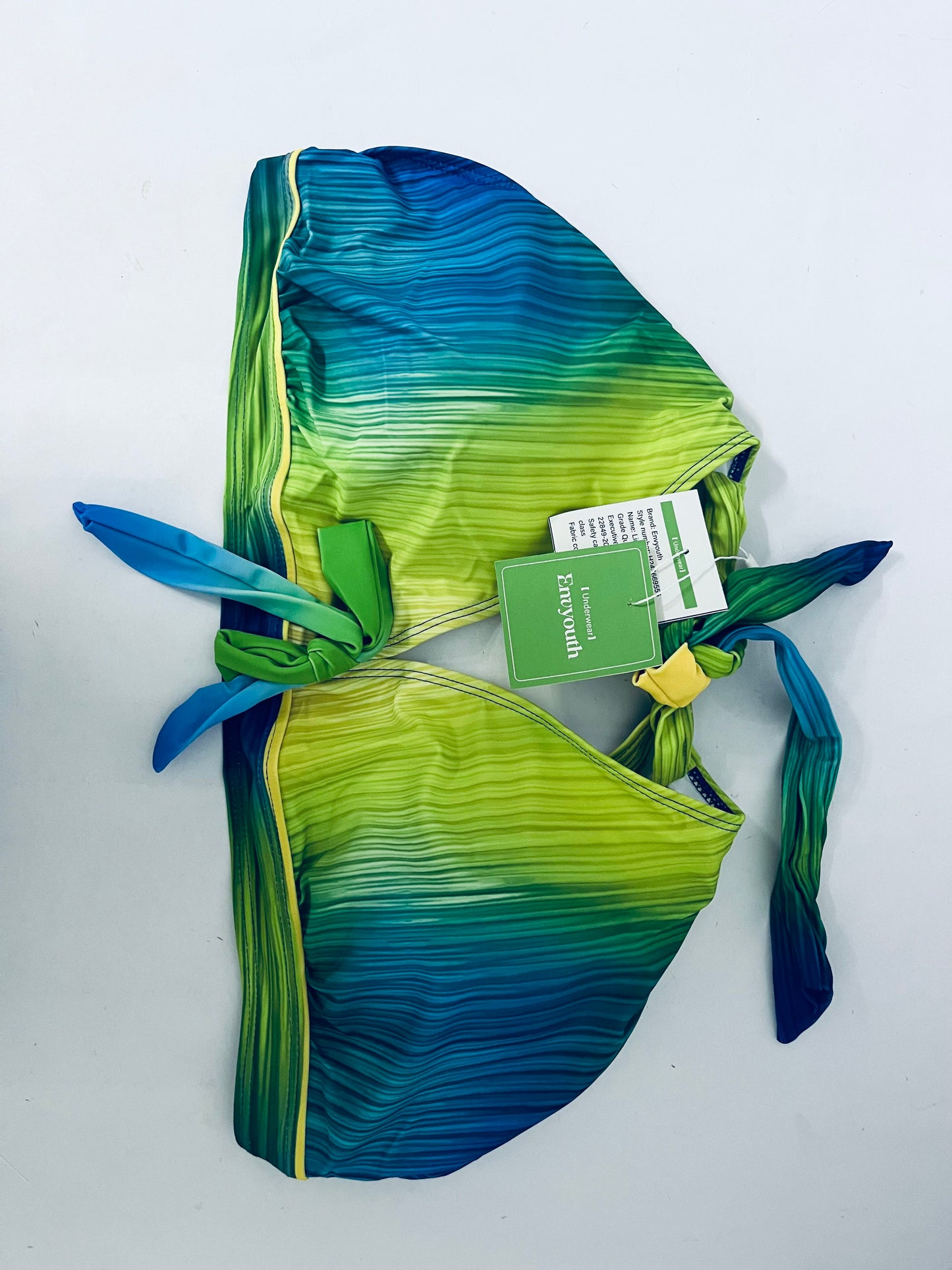 Envyouth Gradient Stripe Tie Side Bikini Top - Stylish & Comfortable Swimwear for Women