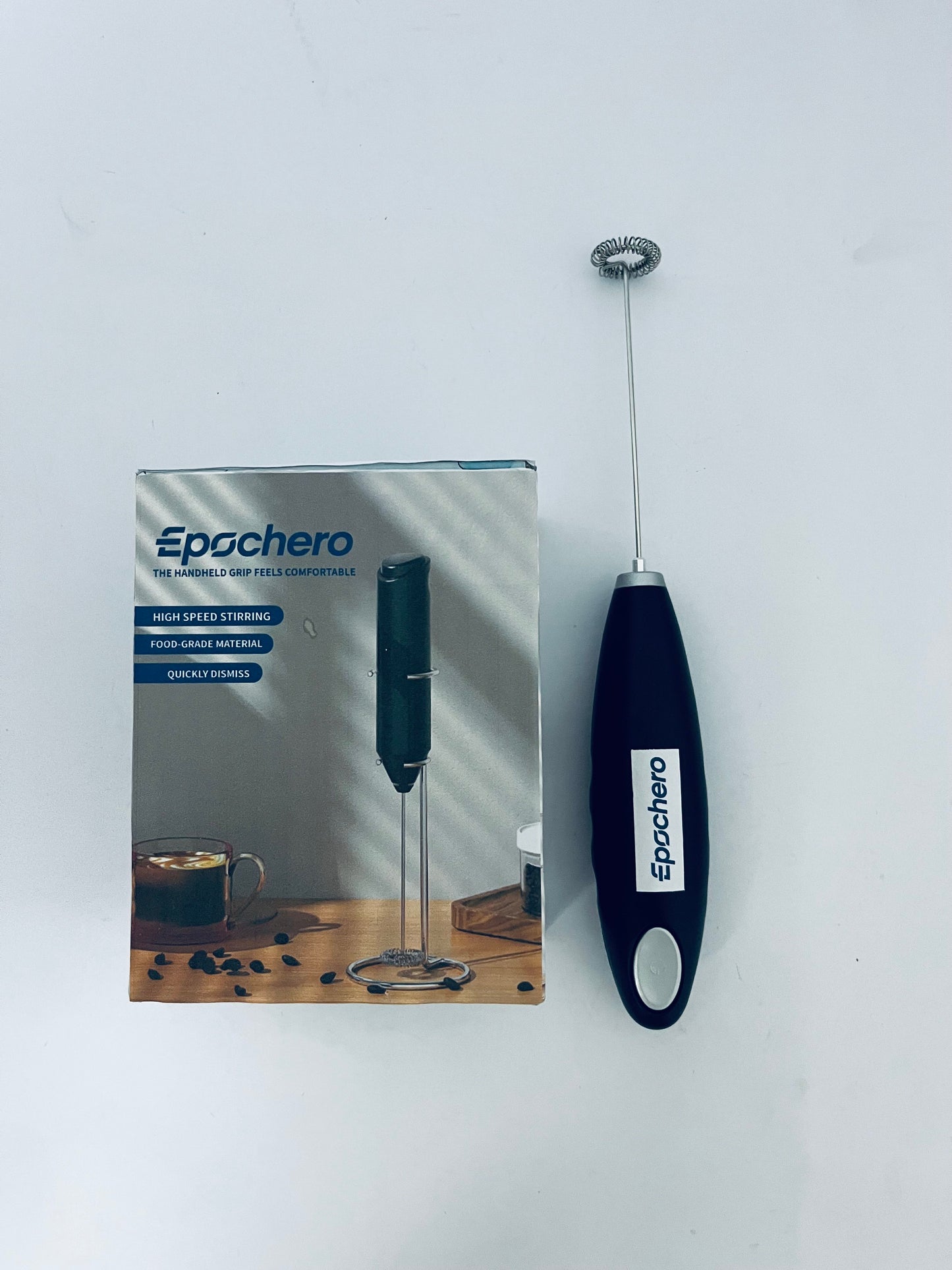 Epochero Handheld USB Charging Electric Egg Beater Portable Stainless Steel Milk Frother Kitchen Bar Supplies
