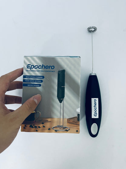 Epochero Handheld USB Charging Electric Egg Beater Portable Stainless Steel Milk Frother Kitchen Bar Supplies