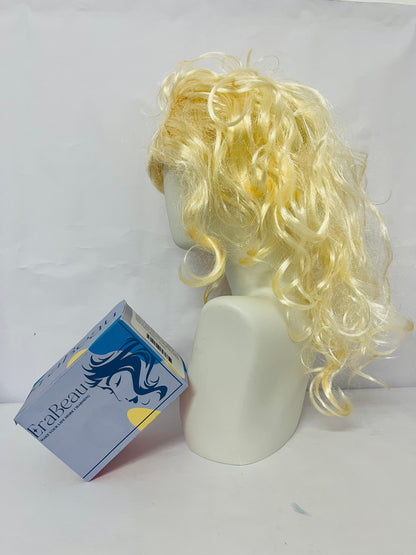EraBeau Women's Wigs 70s 80s Fashion Singer Wigs Blonde Long Curly Beehive Wigs for Halloween Costume Party Wig