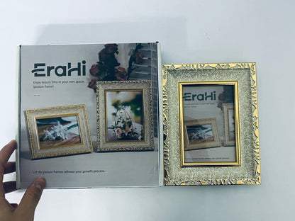 EraHi Ornate Wooden Gold Picture Frames for Home Wall Decor