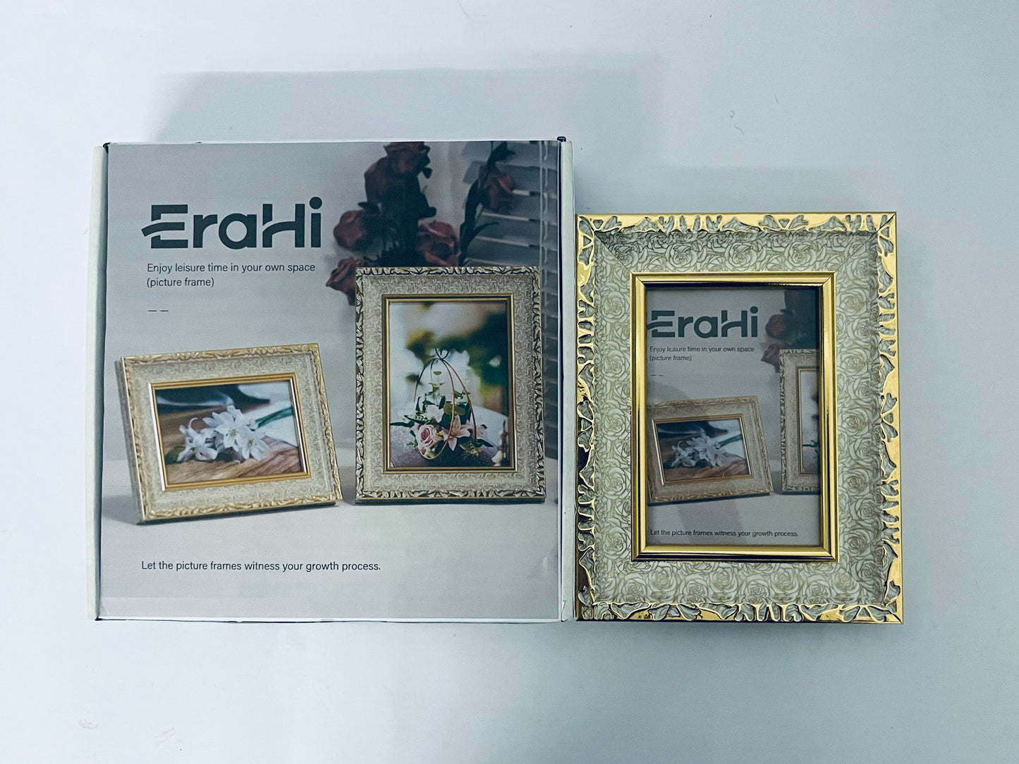 EraHi Ornate Wooden Gold Picture Frames for Home Wall Decor