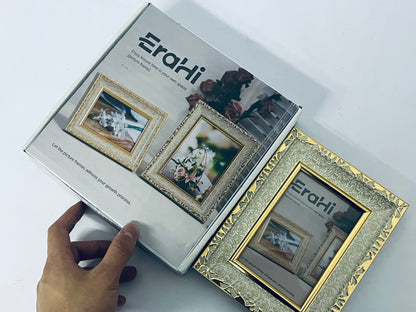 EraHi Ornate Wooden Gold Picture Frames for Home Wall Decor