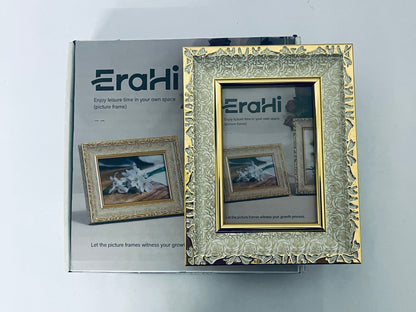 EraHi Ornate Wooden Gold Picture Frames for Home Wall Decor