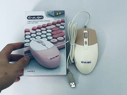EraLion Wired Office Mouse USB Interface Ergonomic Design Compatible with Windows/Mac Laptops and Desktops