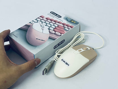 EraLion Wired Office Mouse USB Interface Ergonomic Design Compatible with Windows/Mac Laptops and Desktops