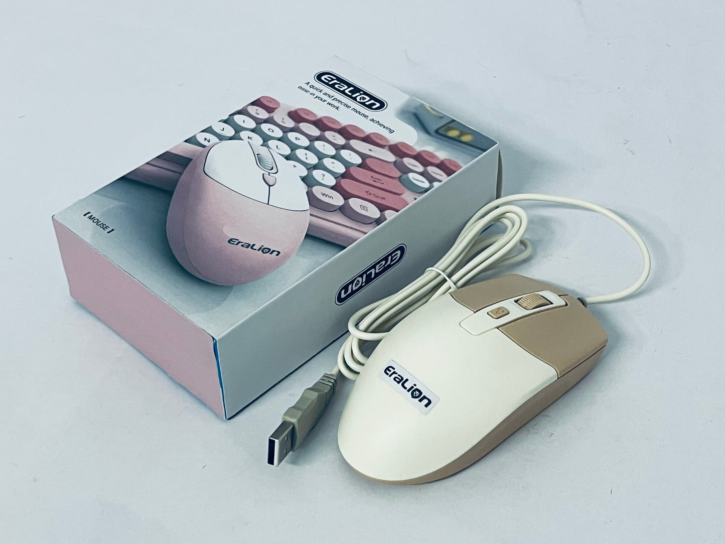 EraLion Wired Office Mouse USB Interface Ergonomic Design Compatible with Windows/Mac Laptops and Desktops