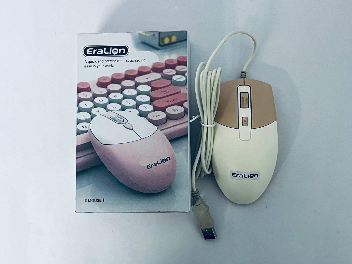 EraLion Wired Office Mouse USB Interface Ergonomic Design Compatible with Windows/Mac Laptops and Desktops