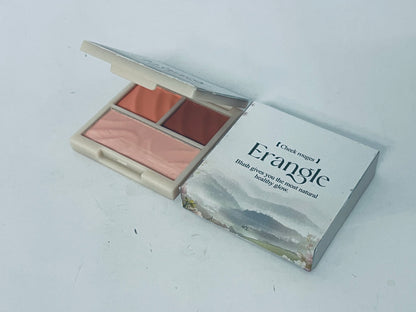 Erangle 3-Color Cream Blush Palette - Blendable Multitone Cheek Tint for Natural Healthy Glow, Buildable Pigment