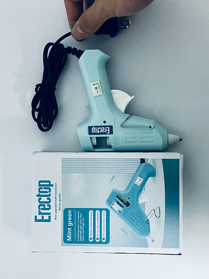Erectop Mini Hot melt gun Handmade glue gun for household use (Mint green) Fast Preheating