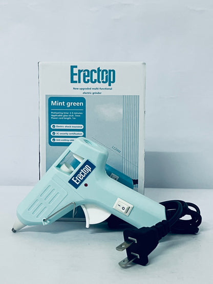 Erectop Mini Hot melt gun Handmade glue gun for household use (Mint green) Fast Preheating