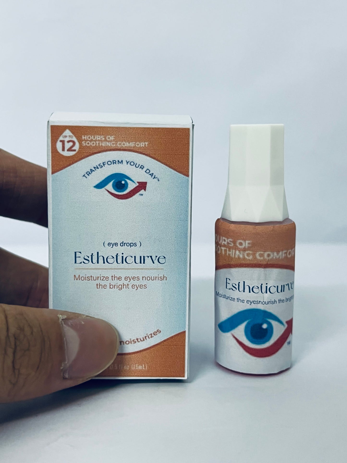 Estheticurve Eye Drops for Red Eyes, Redness Reliever for Brighter Looking Eyes, Works in 1 Minute & Lasts Up to 8 Hours, Eye Drops, Packaging May Vary