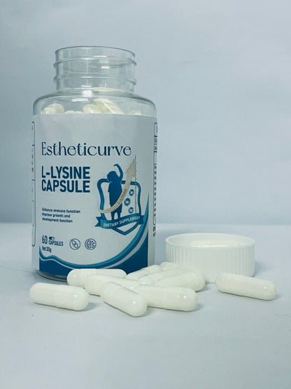 Estheticurve L-Lysine 1000mg Per Serving, 250 Servings, 60 Capsules - Gluten Free, Non-GMO, 500mg Per Capsule