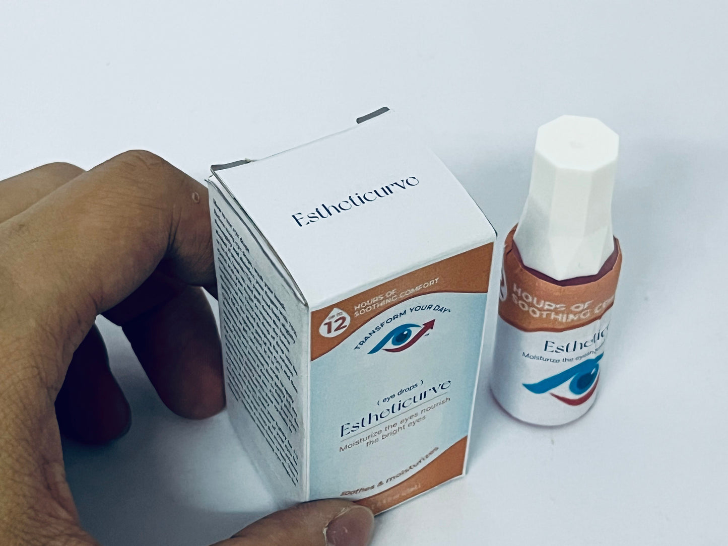 Estheticurve Eye Drops for Red Eyes, Redness Reliever for Brighter Looking Eyes, Works in 1 Minute & Lasts Up to 8 Hours, Eye Drops, Packaging May Vary
