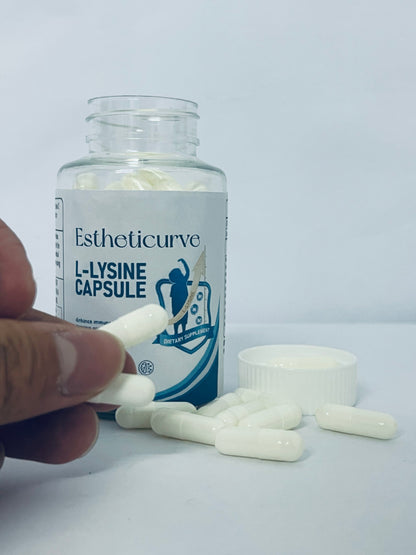 Estheticurve L-Lysine 1000mg Per Serving, 250 Servings, 60 Capsules - Gluten Free, Non-GMO, 500mg Per Capsule