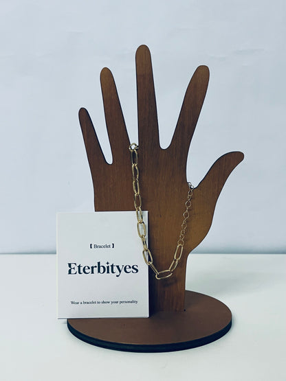 Eterbityes Bracelets [jewelry] Metal Link Bracelet Personalized Stackable Light Luxury Texture A Fashion Item to Show Unique Style