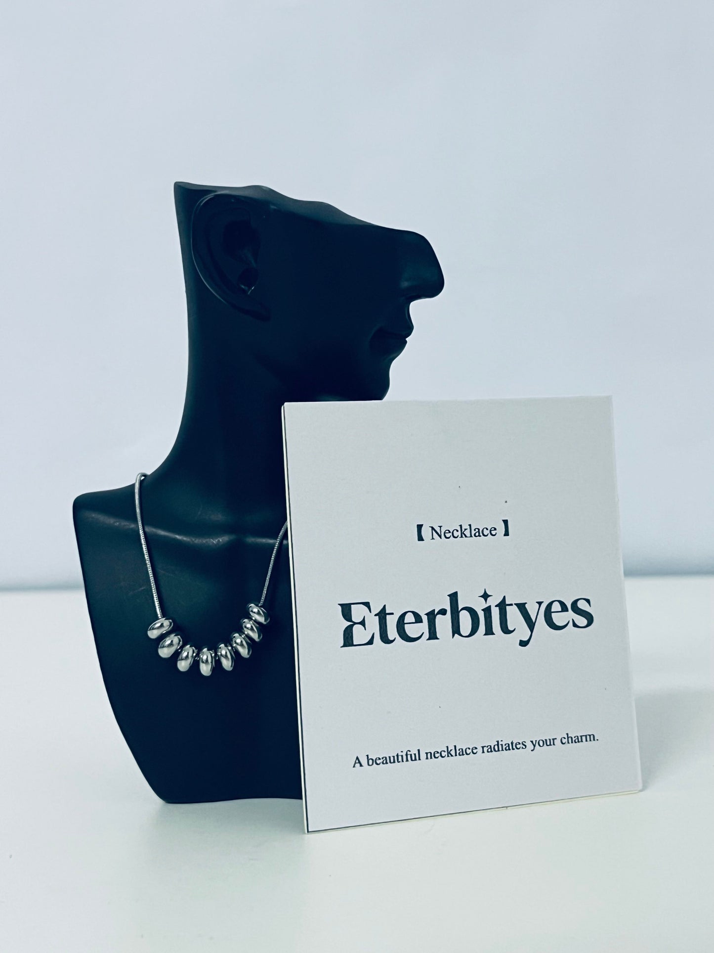 Eterbityes Metal Bead Necklace Minimalist & Eye-Catching Light Luxury Texture A Fashion Necklaces [jewellery] to Radiate Unique Charm