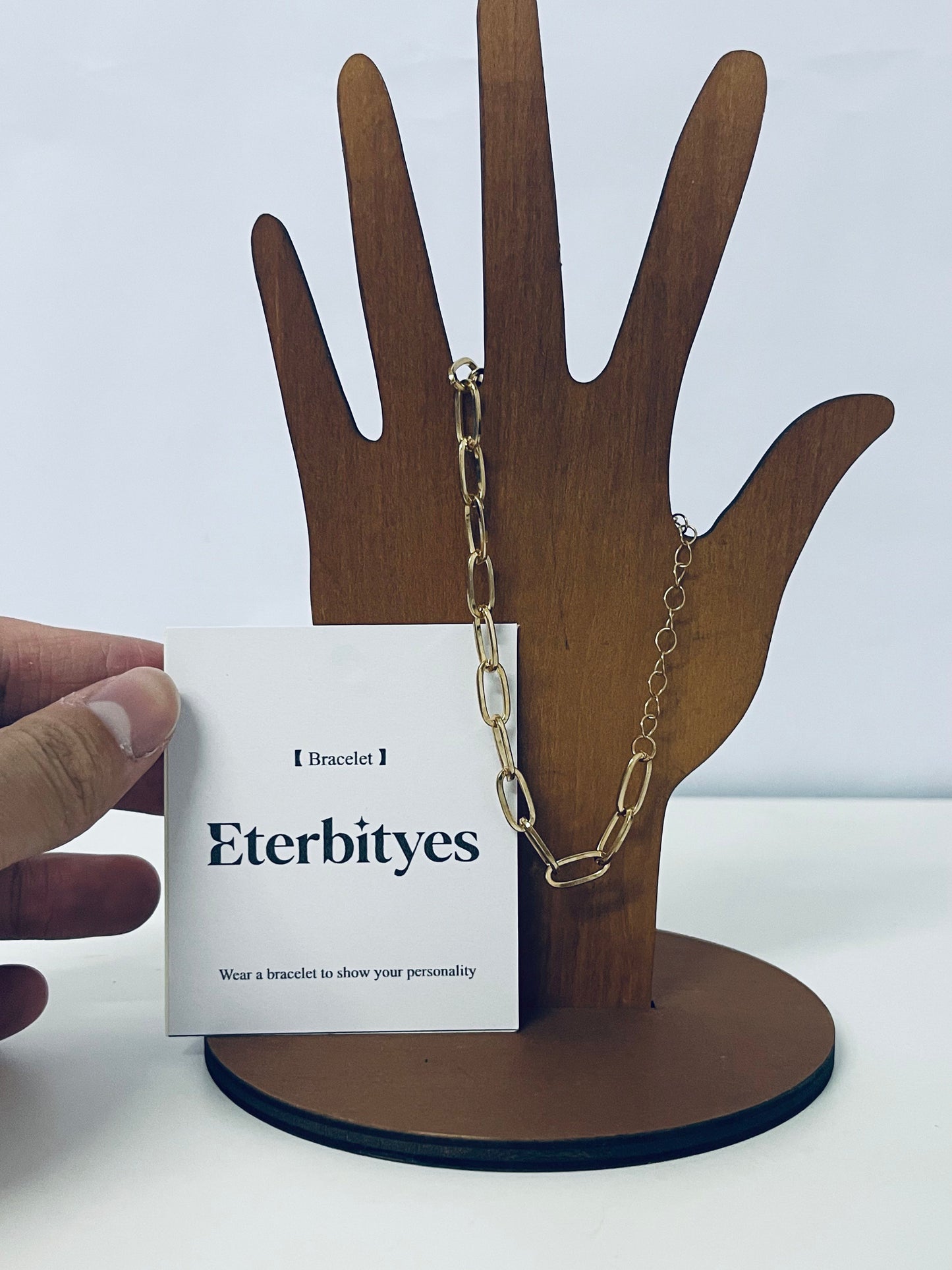 Eterbityes Bracelets [jewelry] Metal Link Bracelet Personalized Stackable Light Luxury Texture A Fashion Item to Show Unique Style