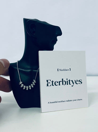 Eterbityes Metal Bead Necklace Minimalist & Eye-Catching Light Luxury Texture A Fashion Necklaces [jewellery] to Radiate Unique Charm