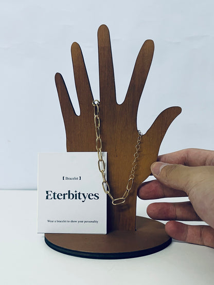Eterbityes Bracelets [jewelry] Metal Link Bracelet Personalized Stackable Light Luxury Texture A Fashion Item to Show Unique Style
