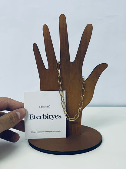 Eterbityes Bracelets [jewelry] Metal Link Bracelet Personalized Stackable Light Luxury Texture A Fashion Item to Show Unique Style