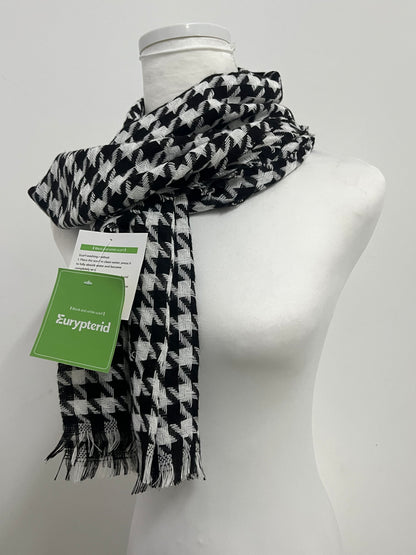 Eurypterid Neckerchiefs Black and White Houndstooth Scarf - A Fashion Collision of Classic and Texture