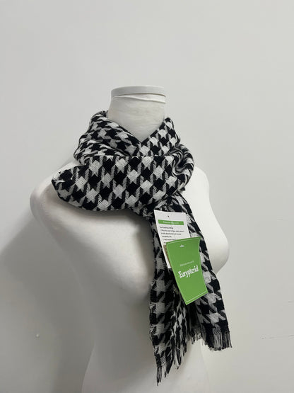 Eurypterid Neckerchiefs Black and White Houndstooth Scarf - A Fashion Collision of Classic and Texture